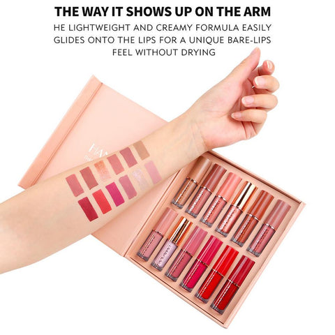 12 Colors HANDAIYAN Matte Liquid Lipstick Set