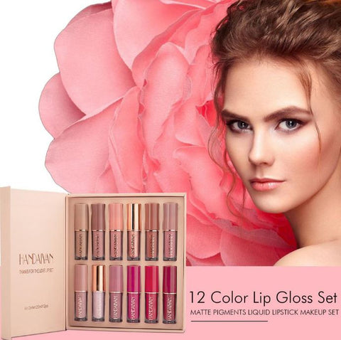 12 Colors HANDAIYAN Matte Liquid Lipstick Set