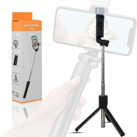 Selfie Stick Tripod, Compatible With All Cell Phones – Selfie Stick With Light