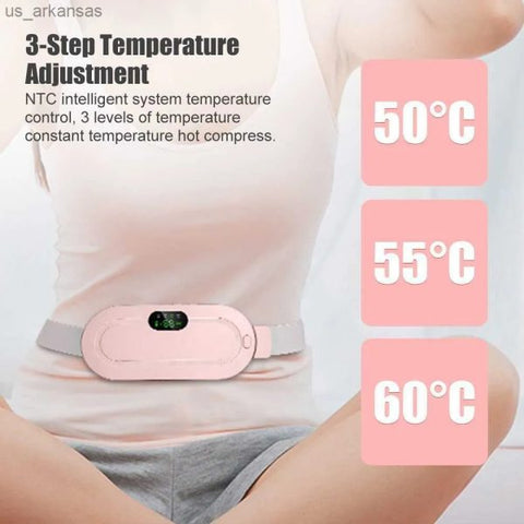 Heating Pad women Period Pain Cramp Relief Belt -Portable Menstrual Heating Pad, Heated Belly Belt for Menstrual Cramp Relief with 3 Heat Levels and 4 Modes