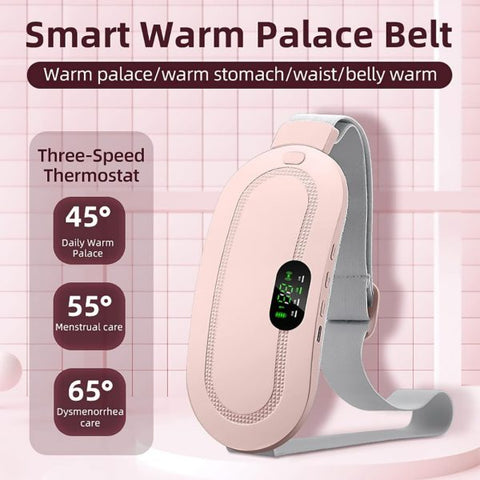 Heating Pad women Period Pain Cramp Relief Belt -Portable Menstrual Heating Pad, Heated Belly Belt for Menstrual Cramp Relief with 3 Heat Levels and 4 Modes