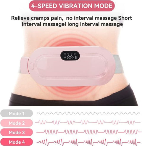 Heating Pad women Period Pain Cramp Relief Belt -Portable Menstrual Heating Pad, Heated Belly Belt for Menstrual Cramp Relief with 3 Heat Levels and 4 Modes