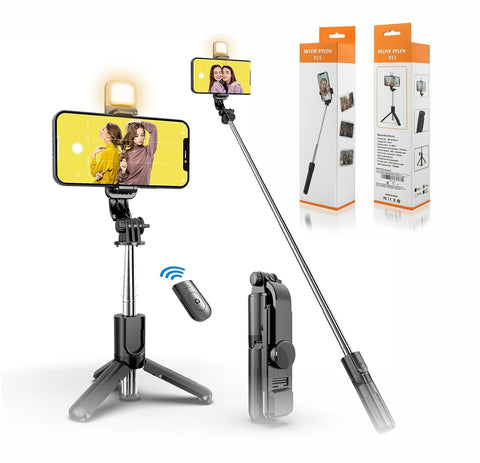 Selfie Stick Tripod, Compatible With All Cell Phones – Selfie Stick With Light